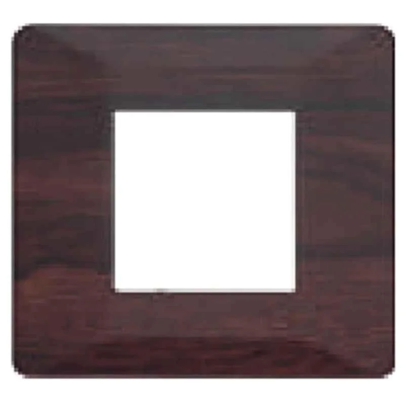 L&T entice 1 Module Cover Plate (Without Grid Frames) (Pack of 15) [Wooden Finish - Dark Chocolate Wood]